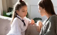 mother and daughter talk together